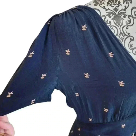 Sessùn  Bang Bang Dress Women S Navy Witchy Boho Angel Fairy Whimsigoth Prairie - Picture 16 of 16